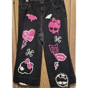Monster High Women's Wide Leg Jeans,Size 16